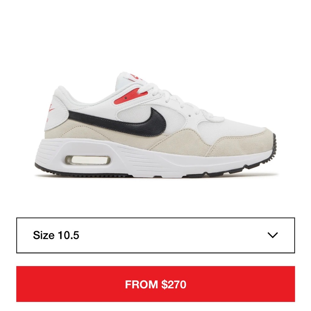 Nike Air Max SC in White University Red